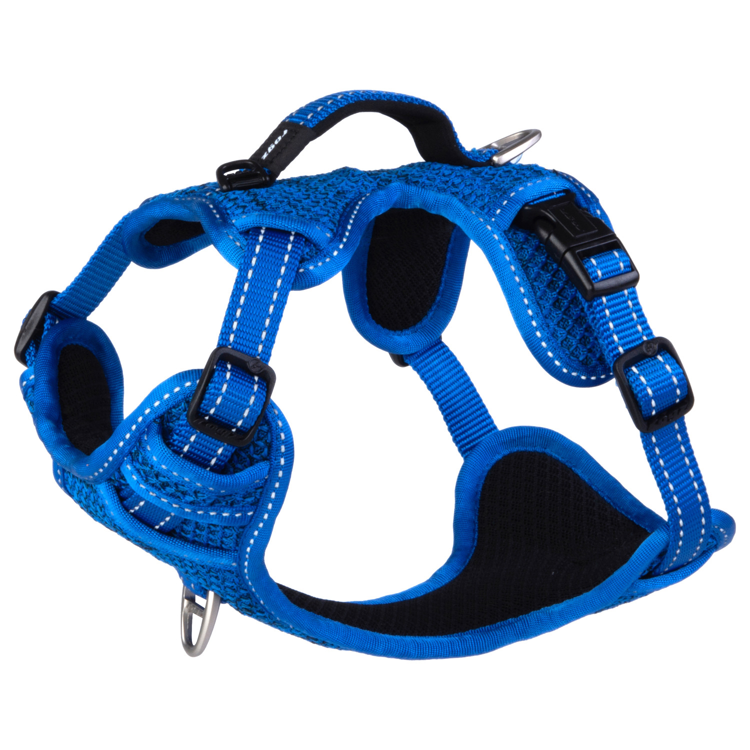 Rogz Explore Tuig Gevoerd Blauw - Hondenharnas - 37-48 cm