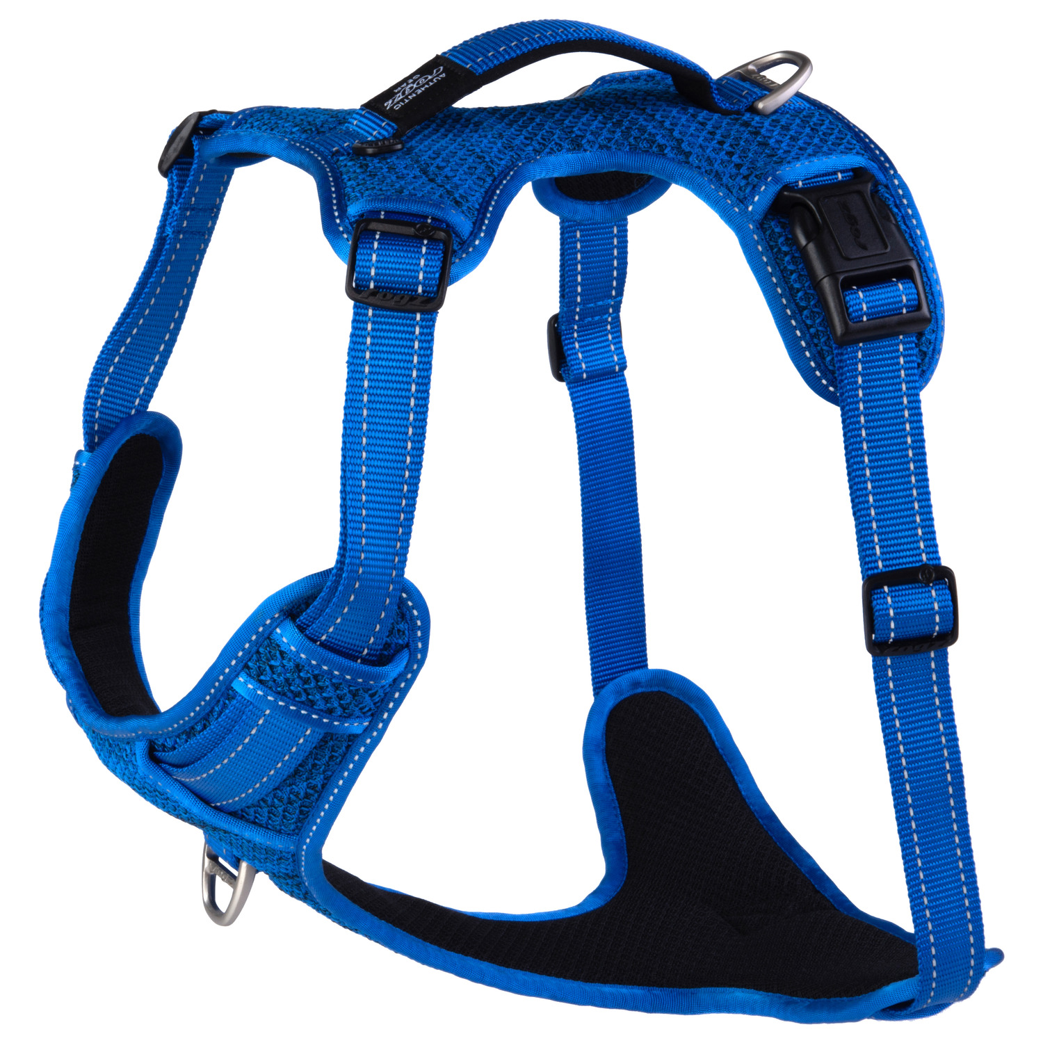Rogz Explore Tuig Gevoerd Blauw - Hondenharnas - 66-95 cm
