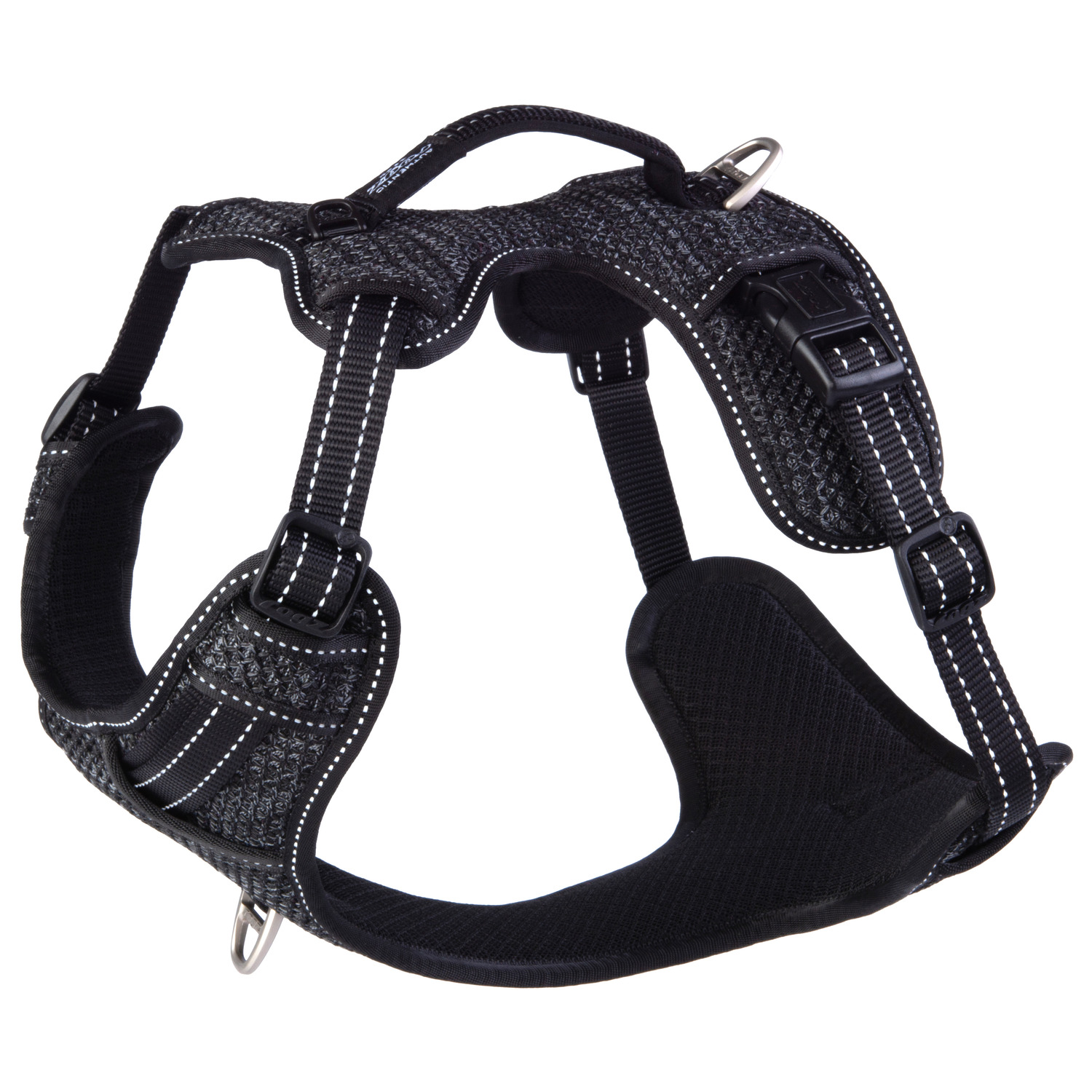 Rogz Explore Tuig Gevoerd Zwart - Hondenharnas - 53-73 cm