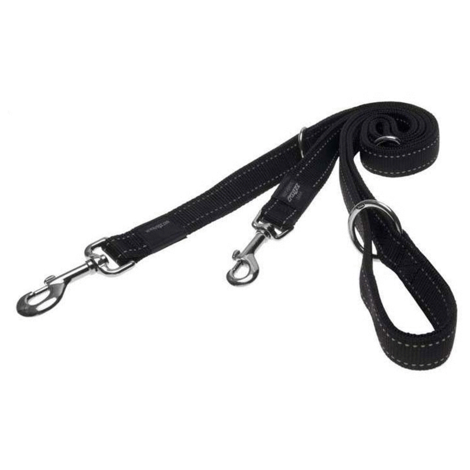Rogz Fanbelt Lijn Multi-Purpose - Hondenriem - 180 cm Zwart
