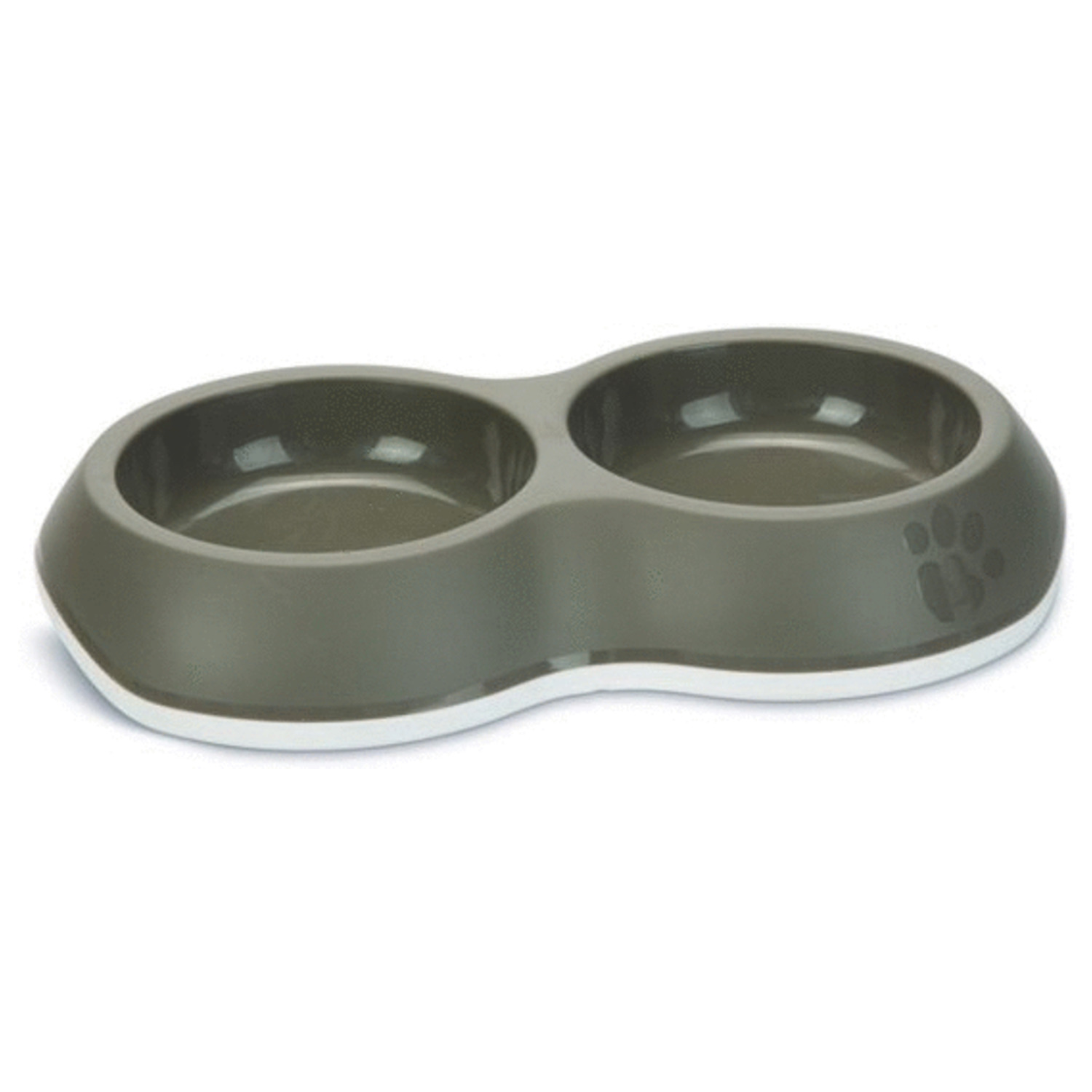 Savic Voerbak Delice Double - Hondenvoerbak - 26x16x4 cm Grijs Petrol Geschikt Voor Honden En Katten