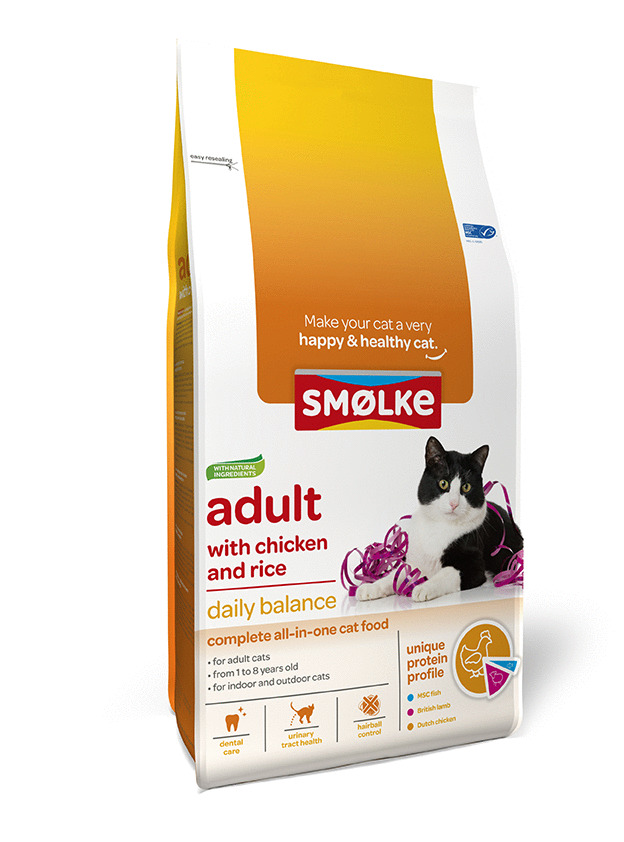 Smolke Cat Adult Kip&Lam&Vis - Kattenvoer - 10 kg