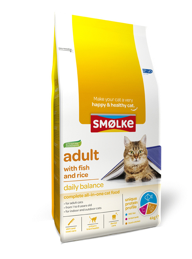 Smolke Cat Adult Vis&Kip&Lam - Kattenvoer - 4 kg