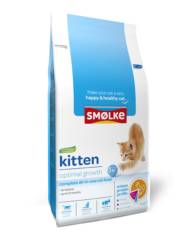 Smolke Kitten Kip&Lam&Vis - Kattenvoer - 4 kg