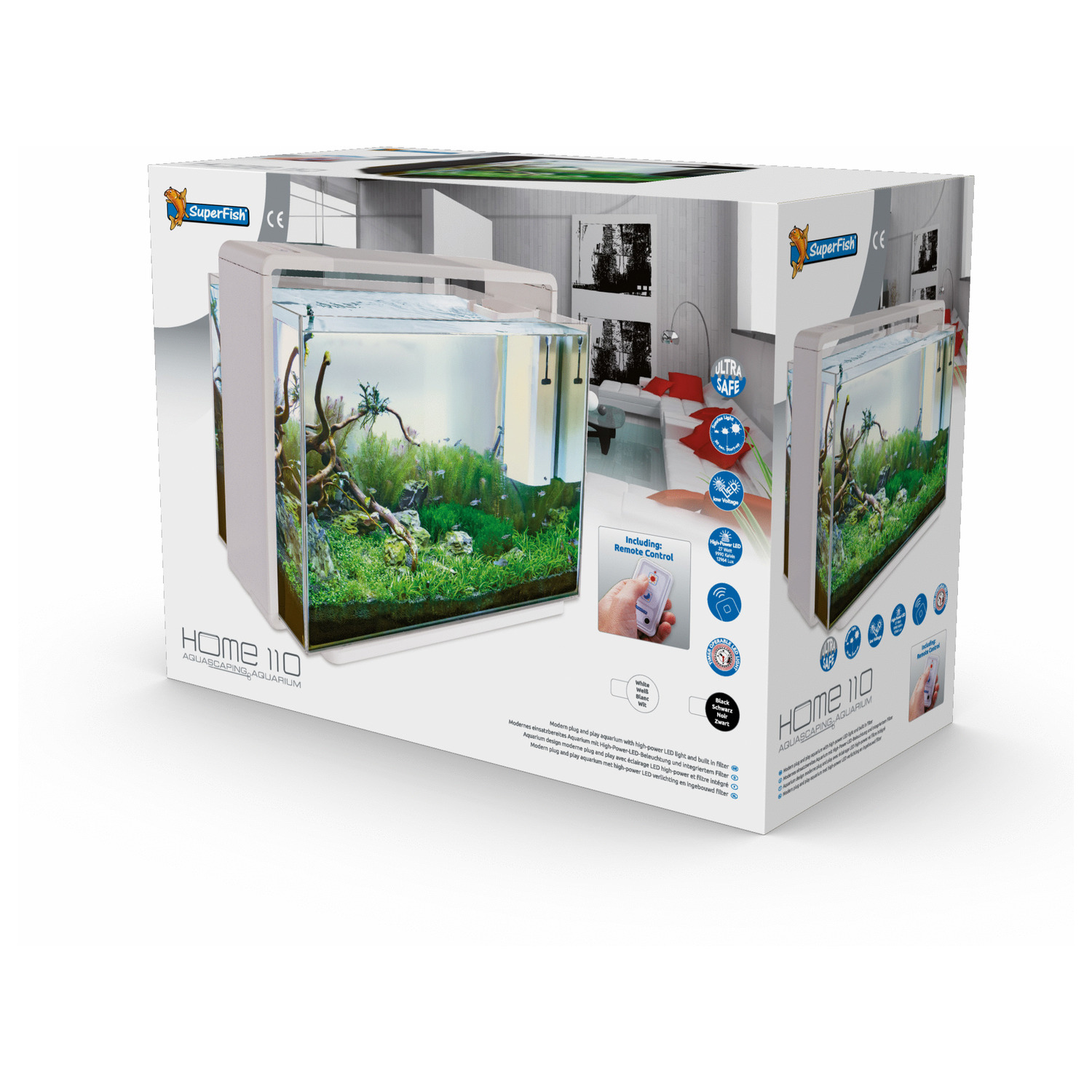 Superfish Aquarium Home 110 Led - Aquaria - 110 l Wit