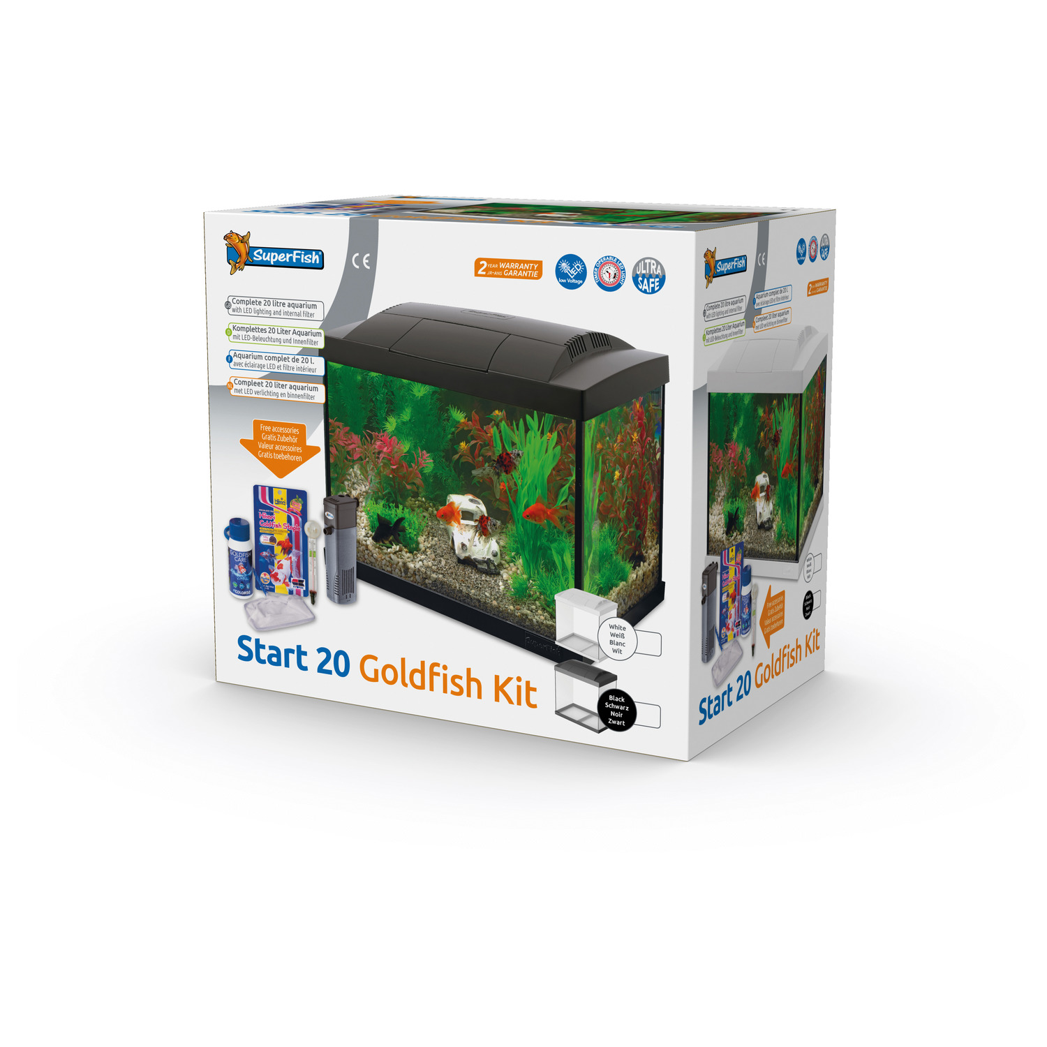 Superfish Aquarium Start 20 Goldfish Kit Led 20 l - Aquaria - Zwart