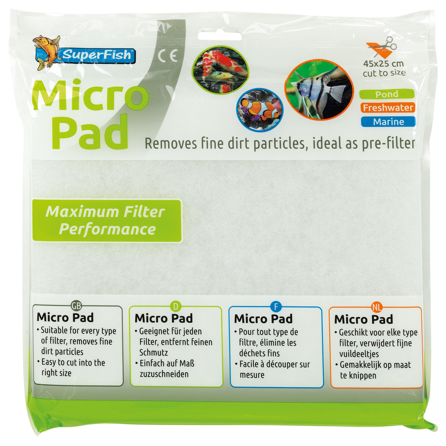 Superfish Micropad - Filtermateriaal - 45x25 cm