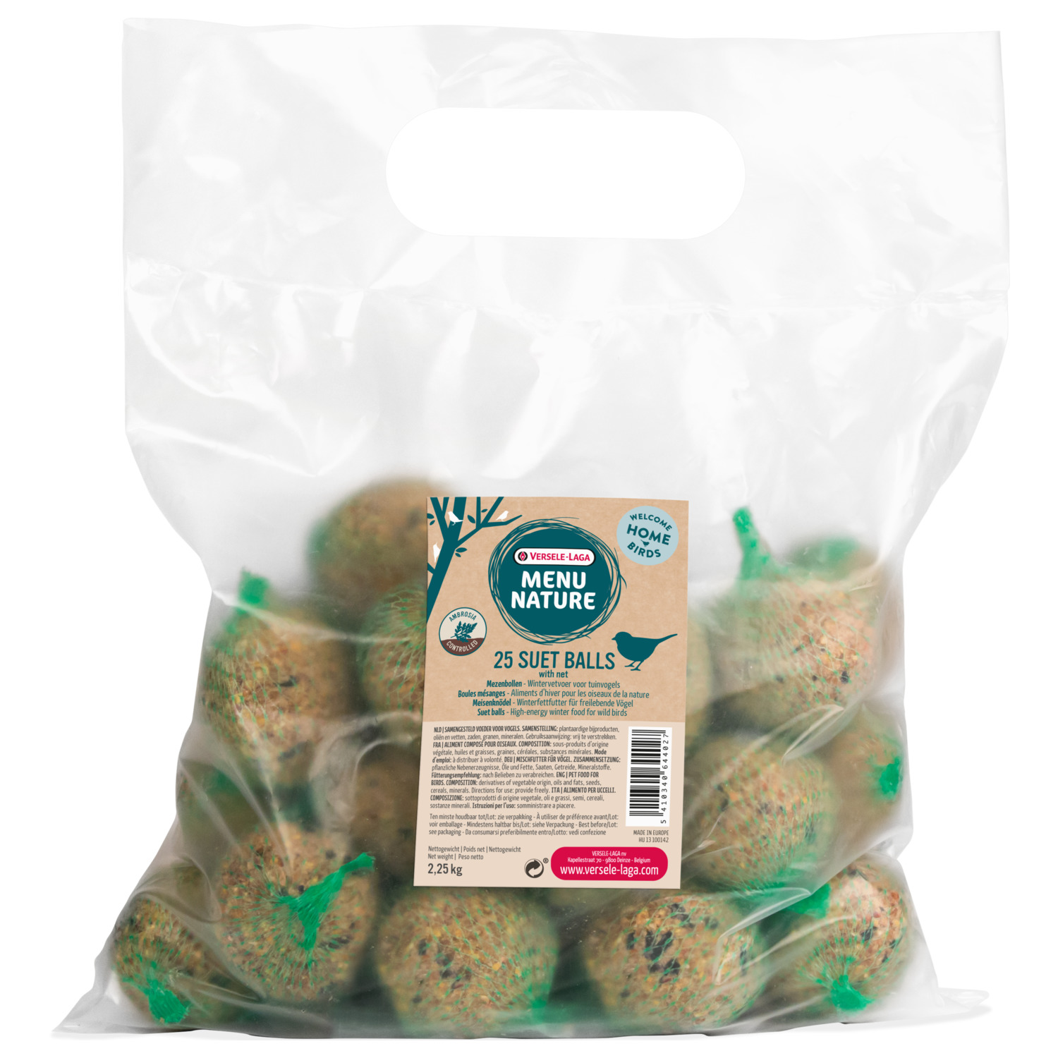 Versele-Laga Menu Nature Mezenbollen 25 Stuks - Voer - 2.25 kg
