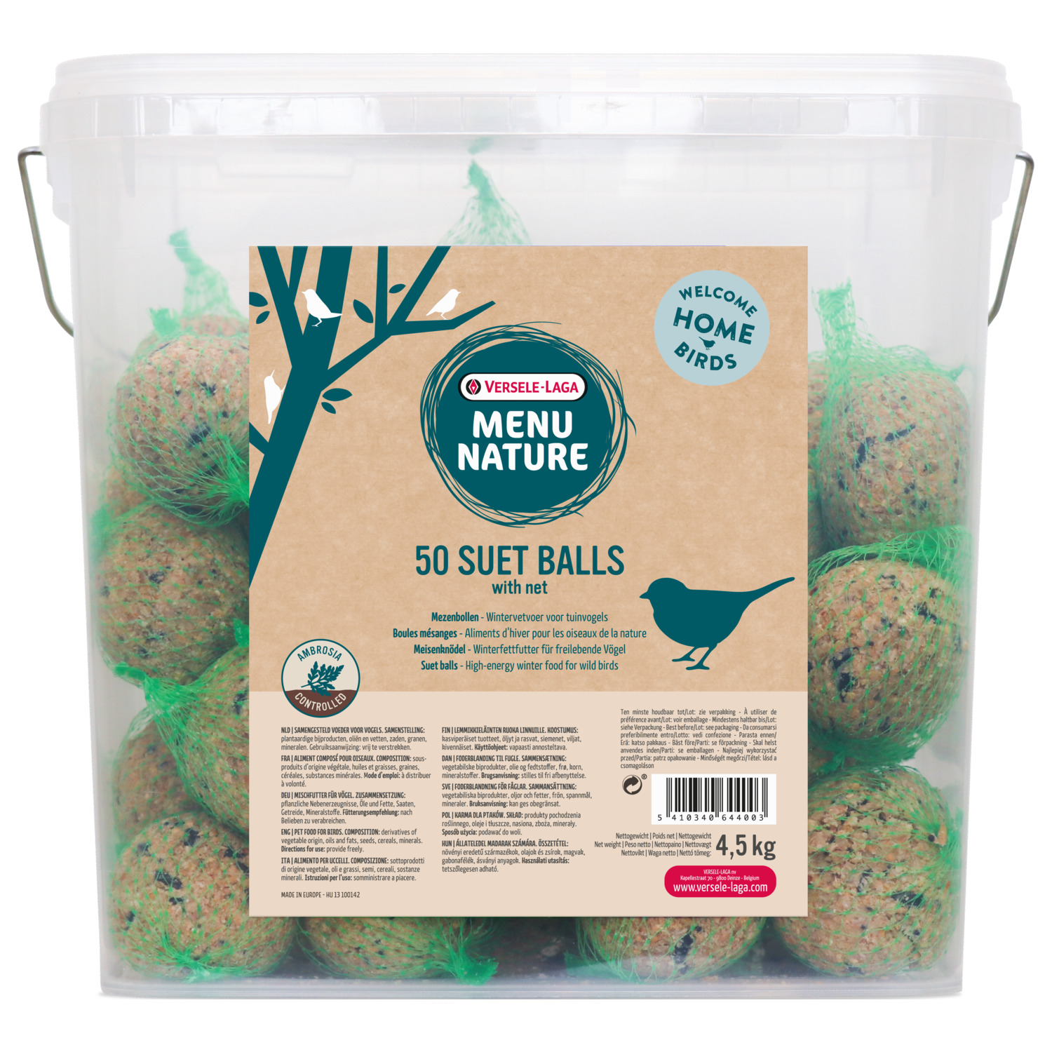 Versele-Laga Menu Nature Mezenbollen 50 Stuks - Voer - 4.5 kg