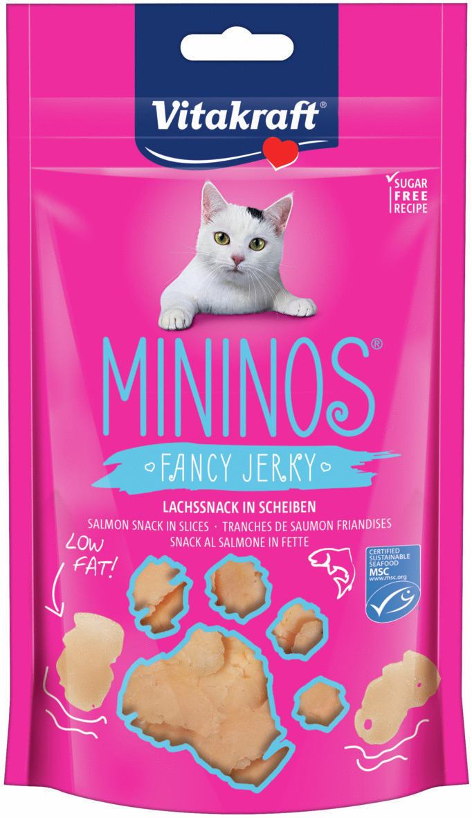 Vitakraft Mininos Fancy Jerky - Kattensnack - Zalm 40 g