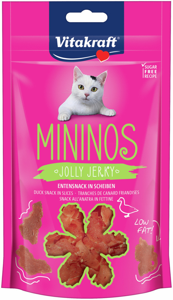 Vitakraft Mininos Jolly Jerky - Kattensnack - Eend 40 g