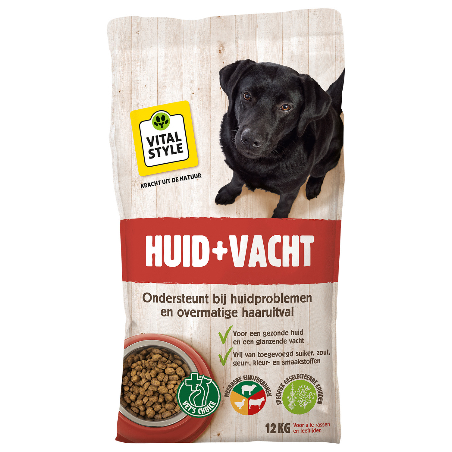 Vitalstyle Huid + Vacht - Hondenvoer - 12 kg