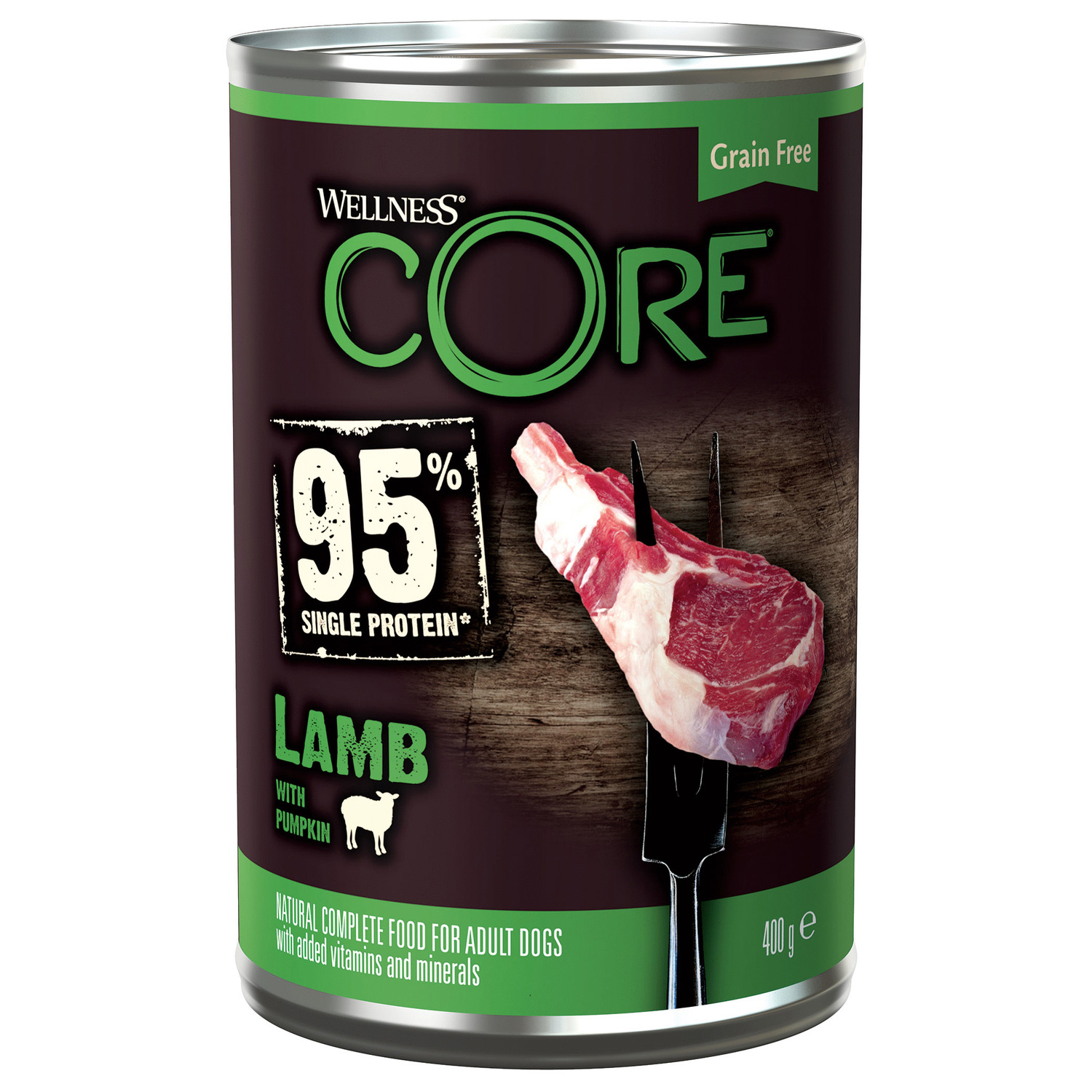 Wellness Core Grain Free 95 400 g - Hondenvoer - Lam&Pompoen