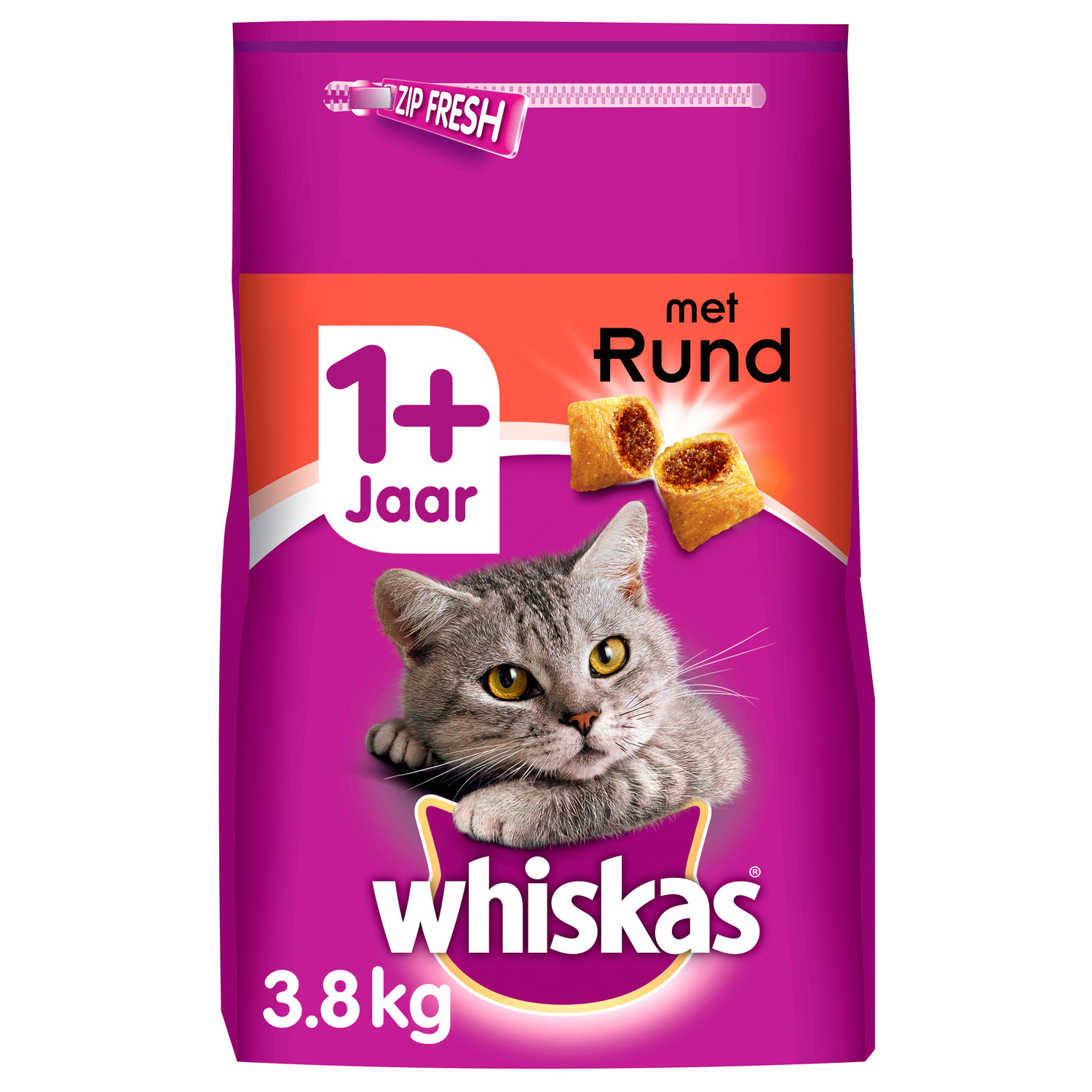Whiskas Brokjes Adult - Kattenvoer - Rund 3.8 kg