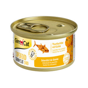 Gimcat Superfood Shinycat Duo - Tonijnfilet & Pompoen 24 x 70 gram