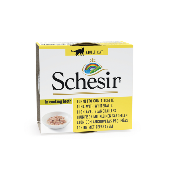 Schesir Kat Bouillon 70 g - Kattenvoer - Tonijn&Ansjovis Blik