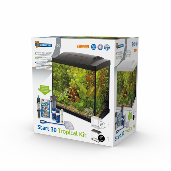 Superfish Aquarium Start 30 Tropical Kit Retro Led 25 l - Aquaria - Wit