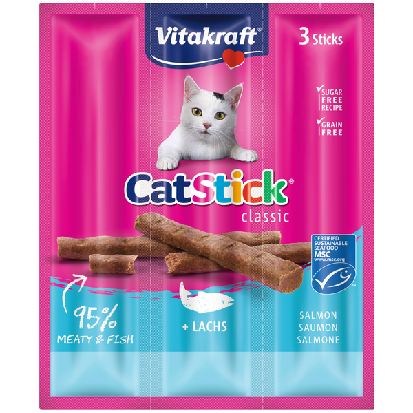 Vitakraft Cat-Stick Mini 3 stuks - Kattensnack - Zalm
