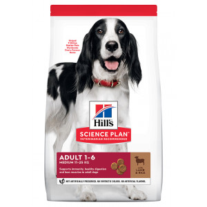 Hill's Adult Medium met lam & rijst hondenvoer 14 kg
