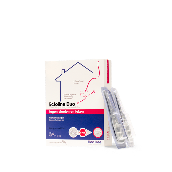 Flea Free Spot-On Combo Kat - Anti vlooien en tekenmiddel - 2 pip