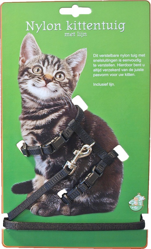 Kittentuig met kliksysteem Zwart