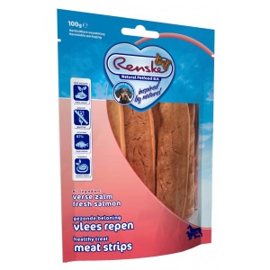 Renske Gezonde Beloning Hond - Vlees Repen Zalm 2 x 100 gr